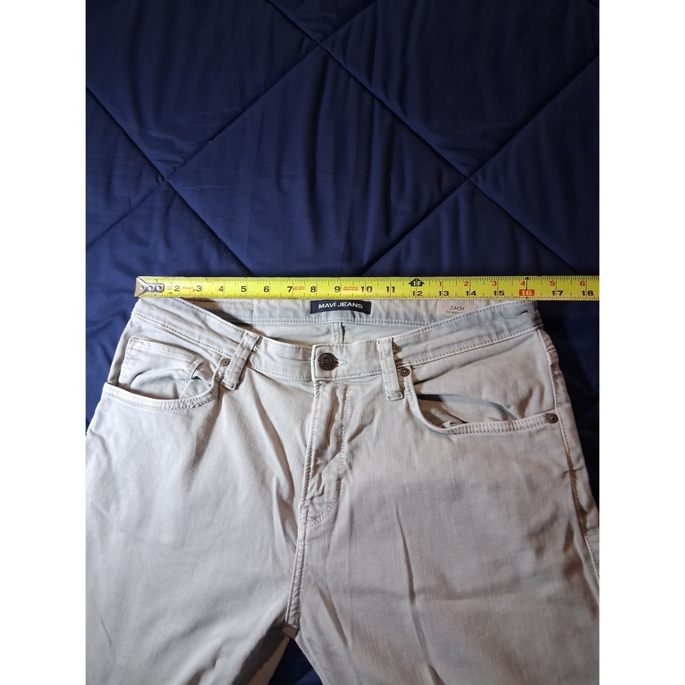 Mavi Zach Straight Leg Jeans Bundle Mens 34x30 Dark Indigo and Khaki Tan 2 Pairs - Picture 13 of 16